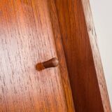 Danish  mid century teak  bureau with a hidden vanity by Ølholm Møbelfabrik