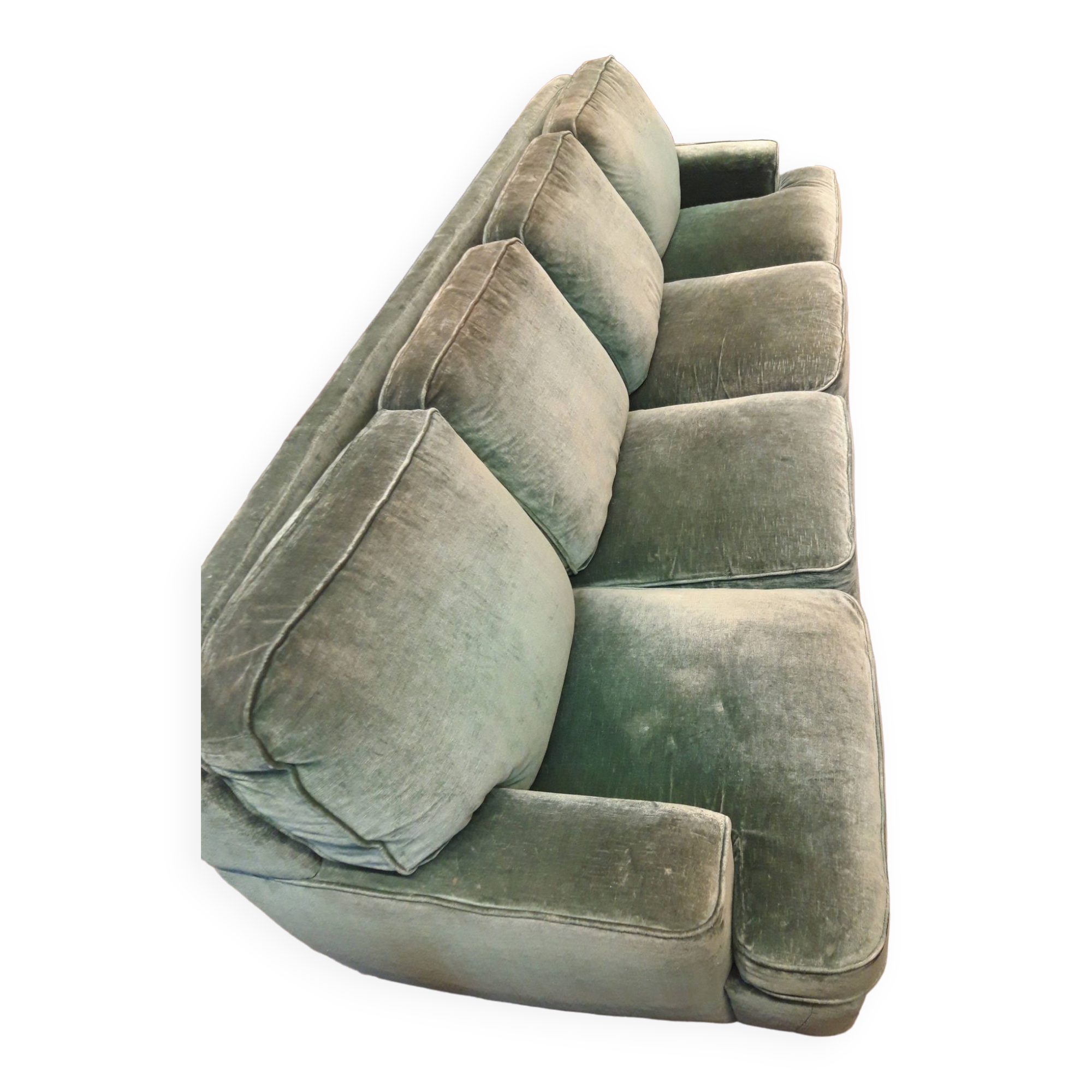 Velvet sofa 4 places convertible double bed