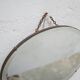 Vintage art deco bevelled oval mirror