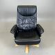 Swivel Reclining Armchair with Matching Footstool — Adjustable Comfort