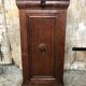 Bedside night table 19th century wood row of beads + black marble top #a637