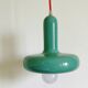 Green metal pendant light