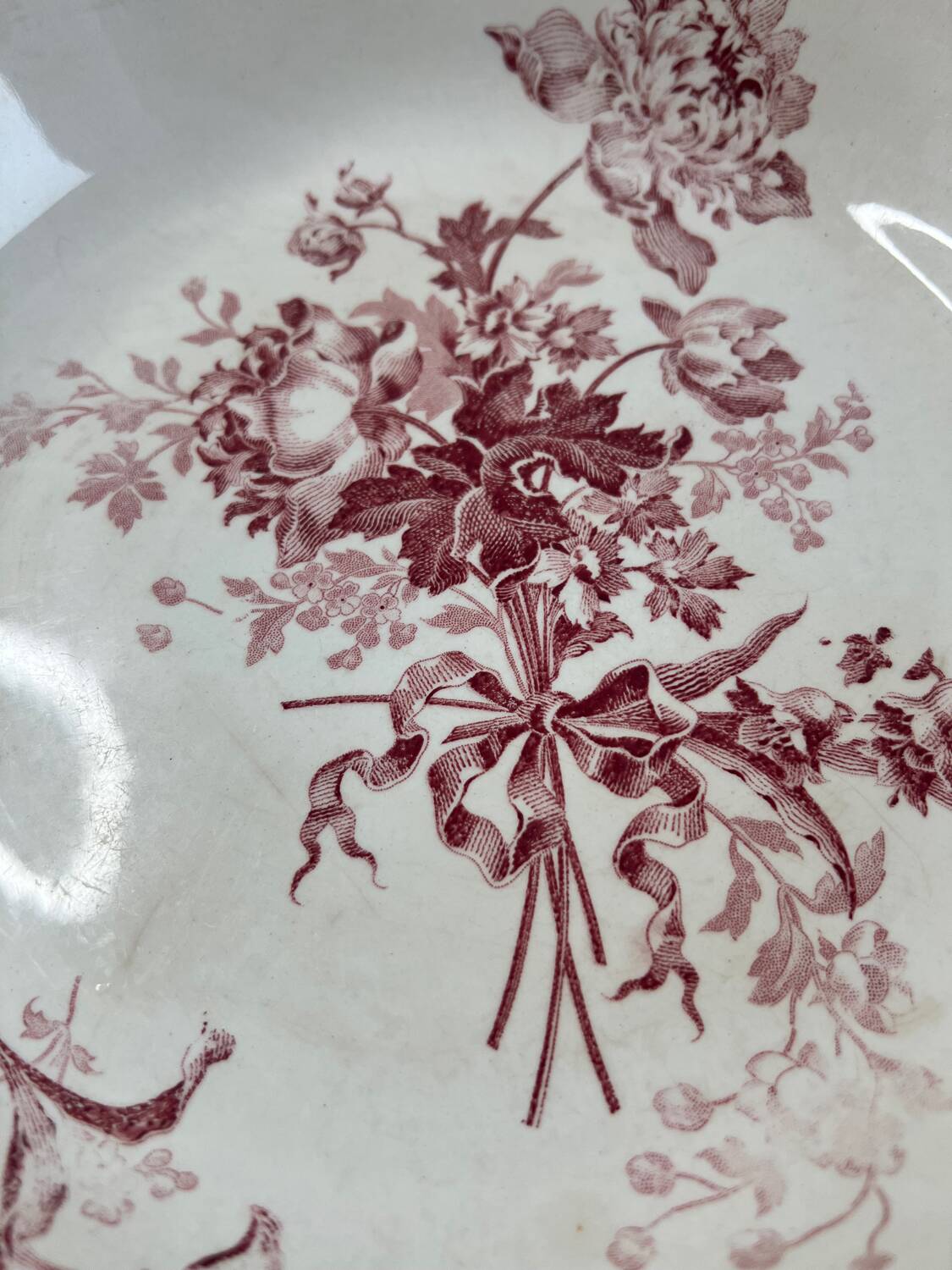 Large ironstone salad bowl Fontanges Sarreguemines