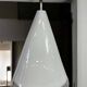 Vintage XL glass pendant light / cone / Renato Tosi for Leucos