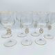 Set of 7 Galo crystal wine glasses