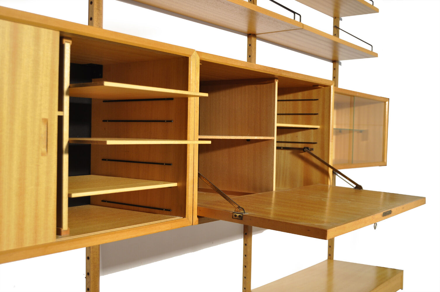 Oak modular wall unit by Poul Cadovius for Cado, 1960s