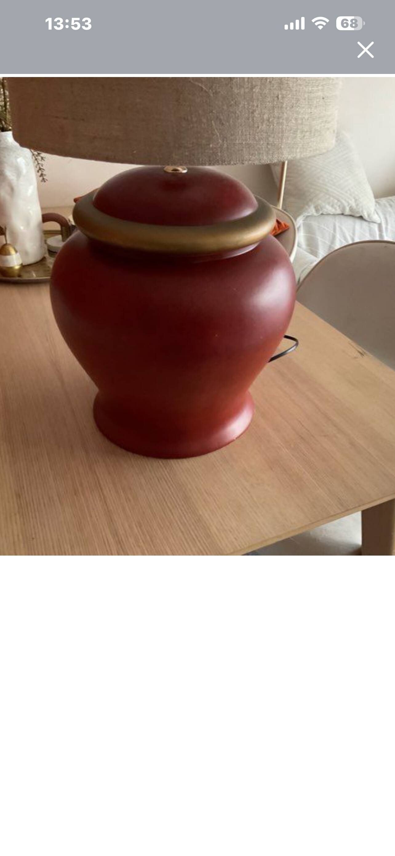 Large vintage ceramic lamp