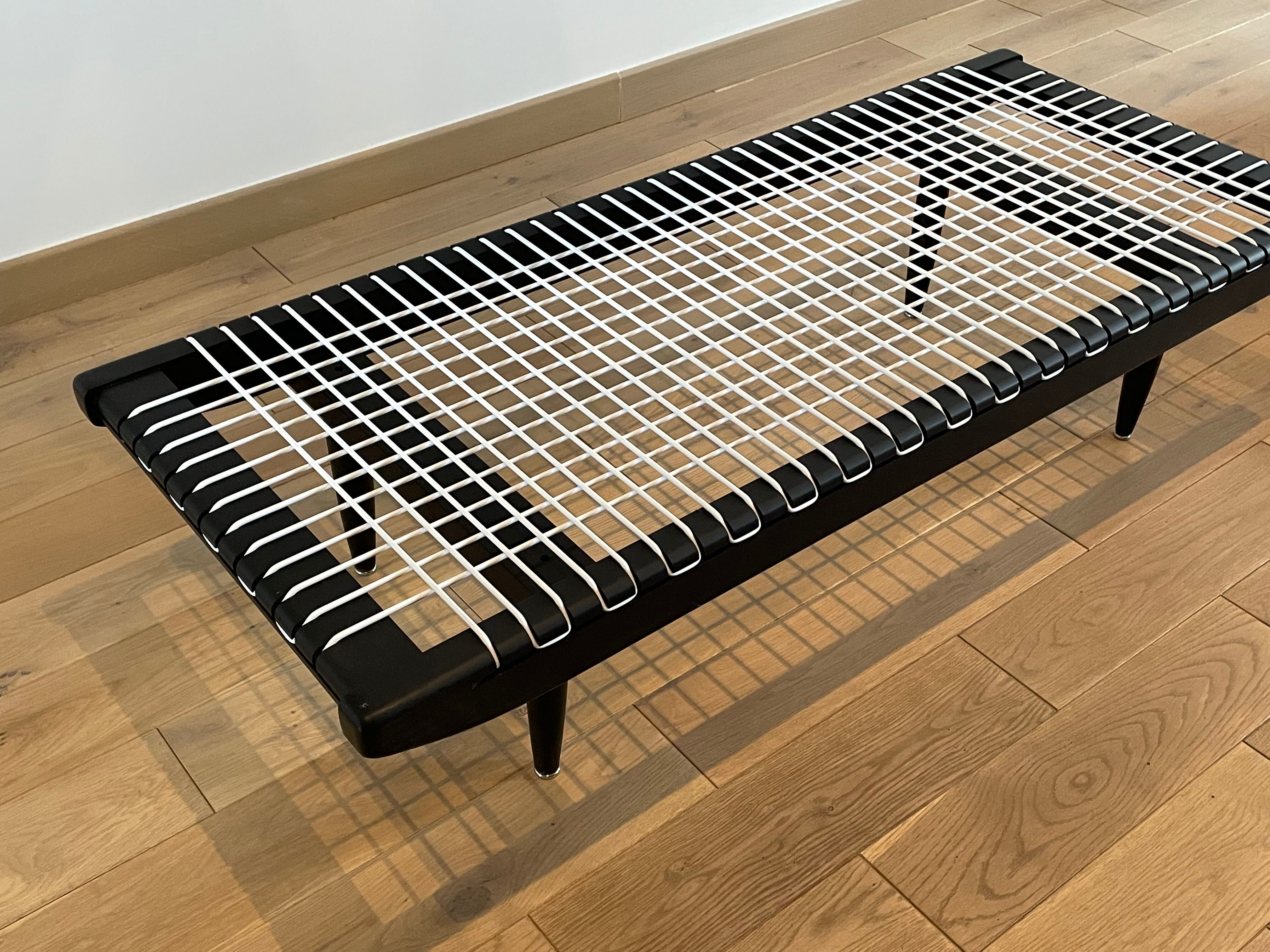 Black lacquered coffee table by Georges Tigien,1960s
