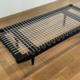 Table basse laquée noire par Georges Tigien,1960s