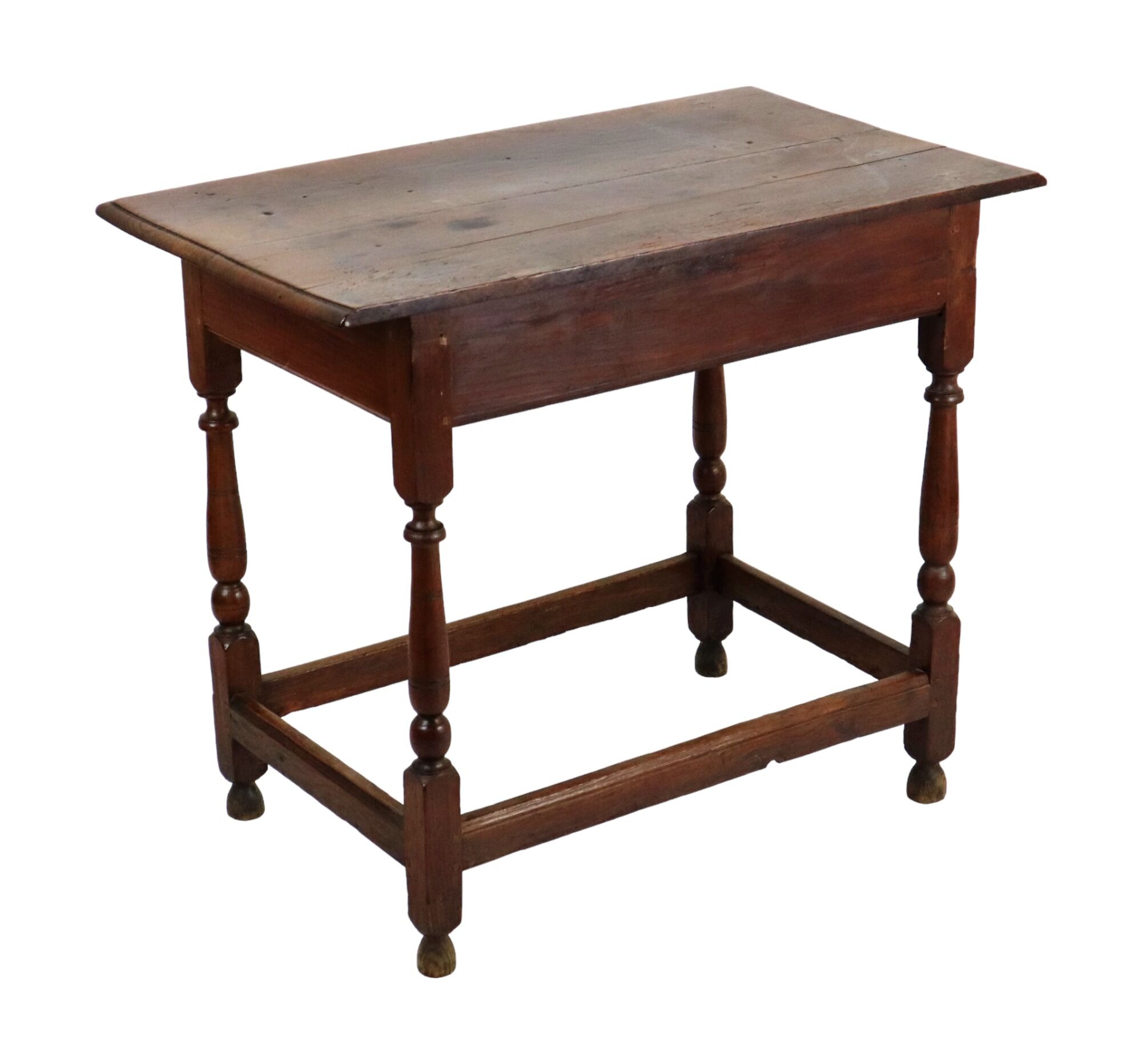 English table drawer lowboy antique solid oak 18th century 94cm