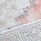 4x9 handmade distressed wool vintage rug 267x129cm