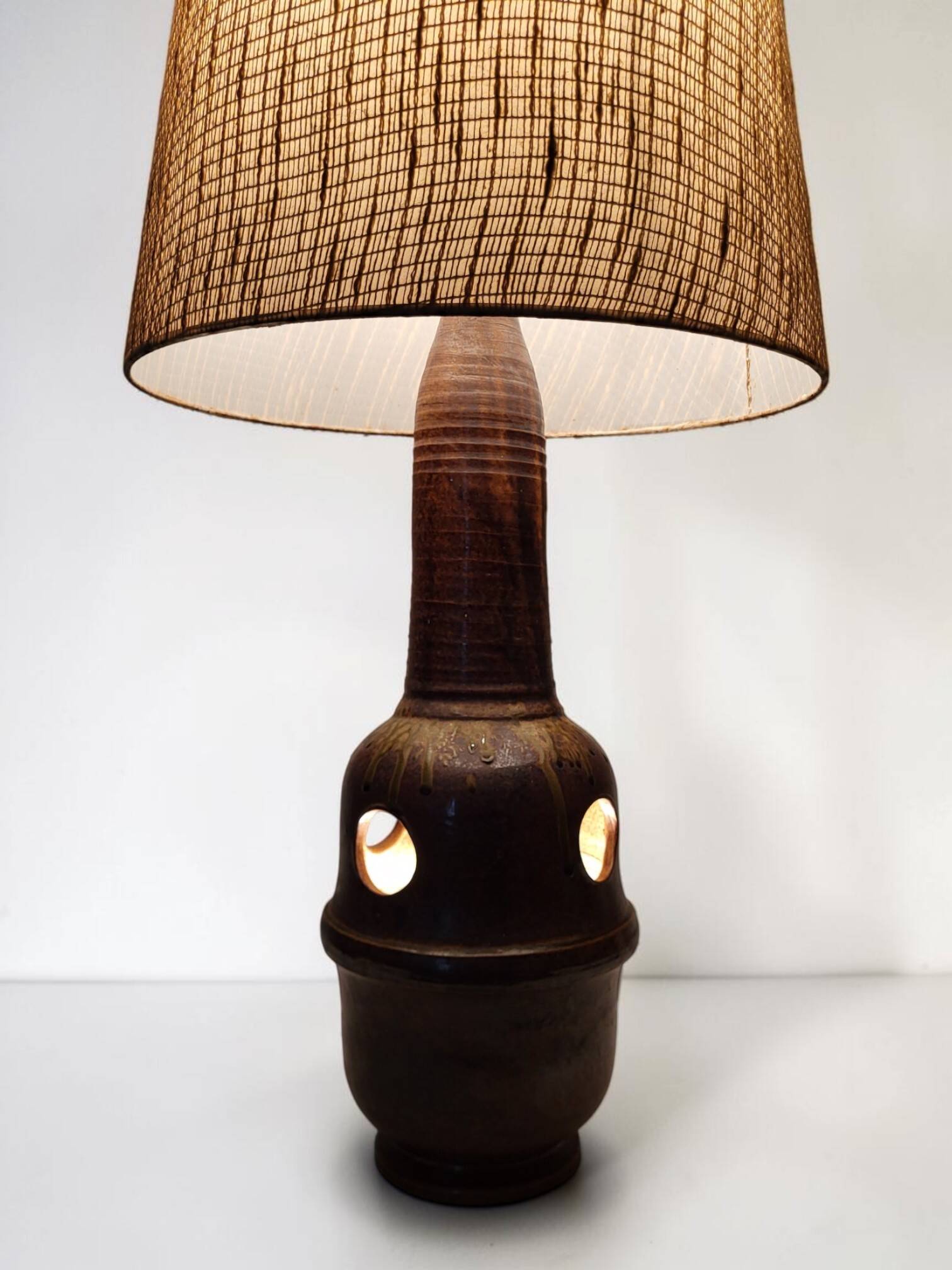 Stoneware lamp from Puisaye