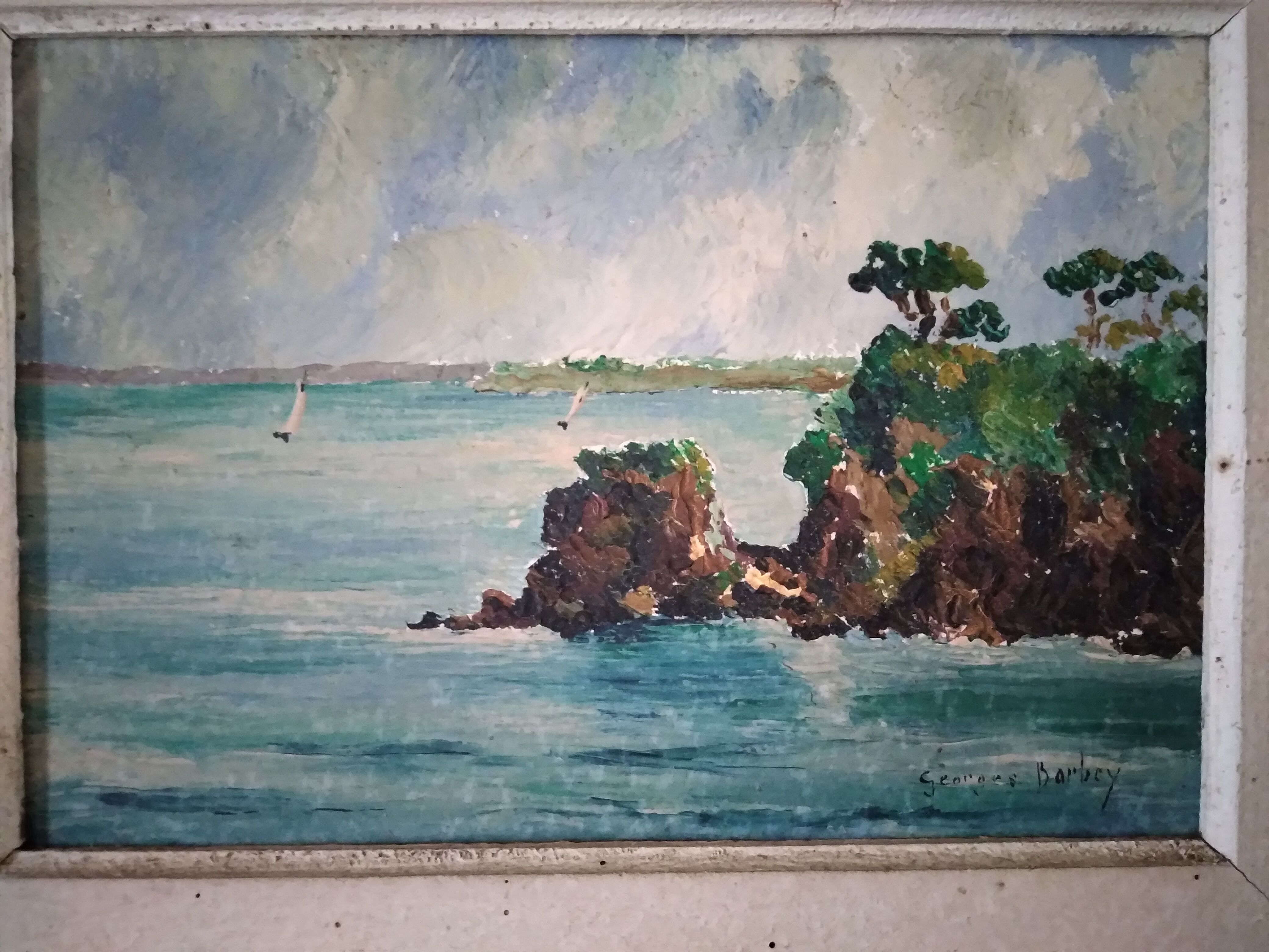 Tableau peinture marine G.Barbey