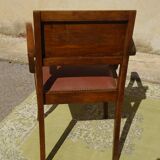 Art Deco bridge chair and 2 matching chairs