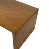 Minimalist vintage teak wood small solid bench