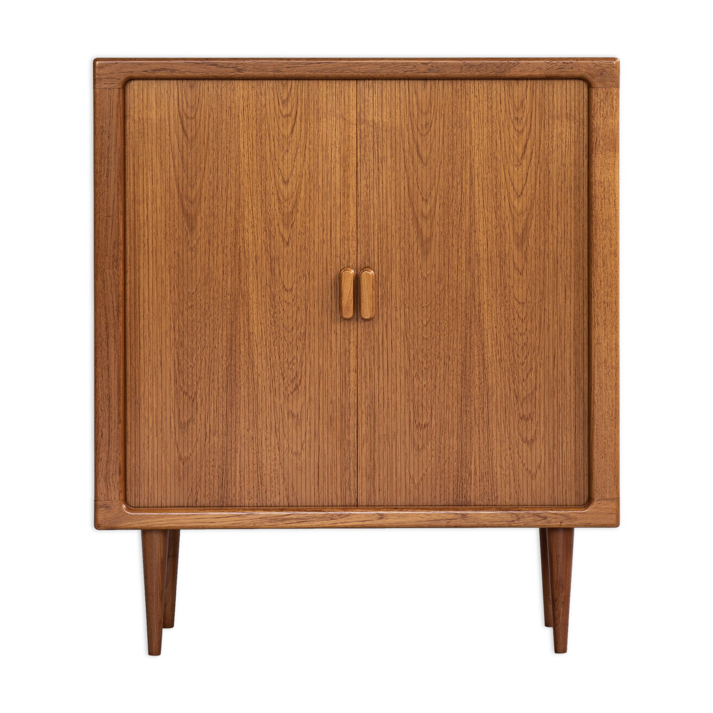 Midcentury danish cabinet with tambour doors by Dyrlund 1960s
