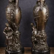 François Moreau: Large pair of vases from the Napoléon III period
