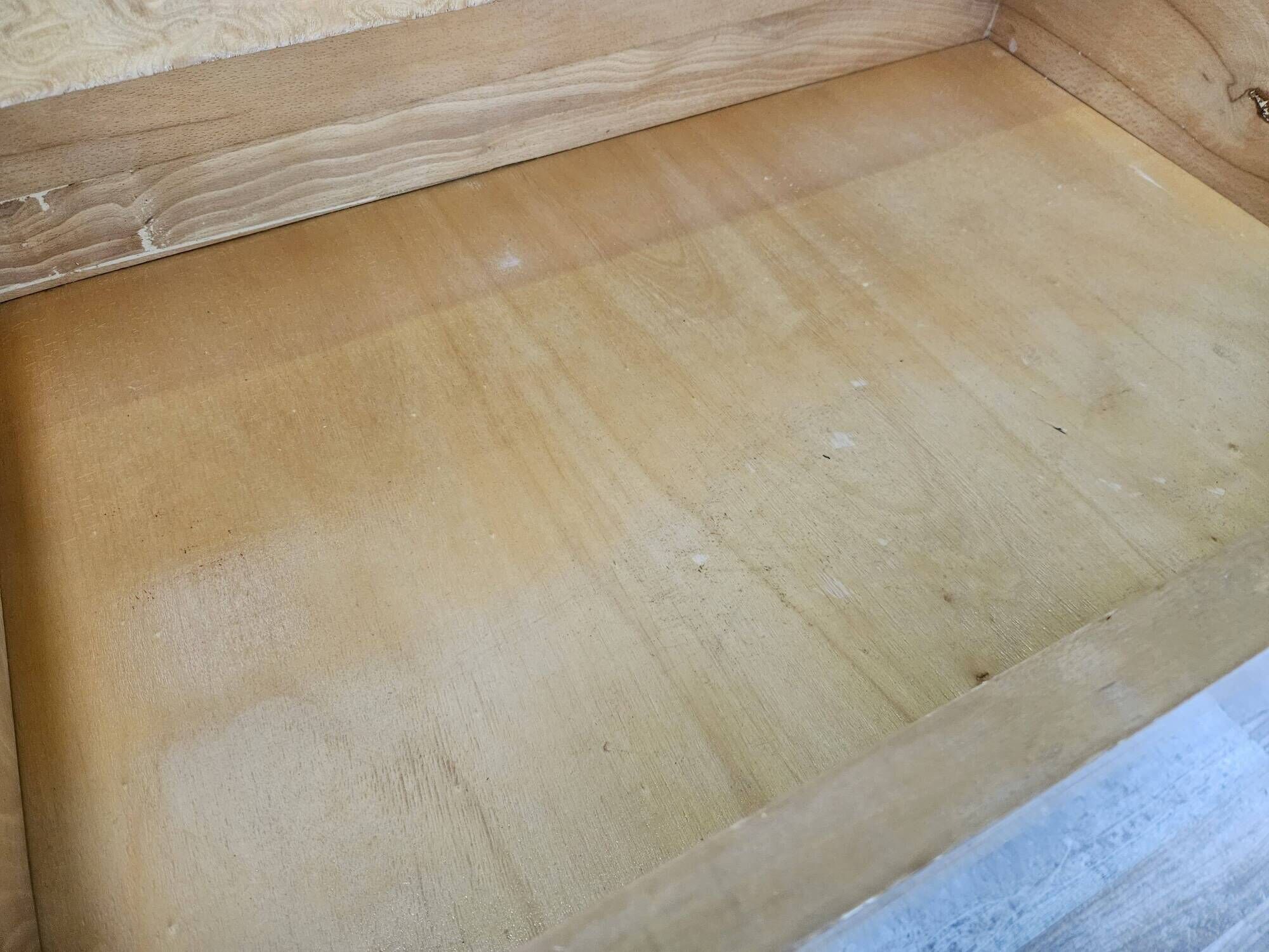 1950s maple chest of drawers with a marble top