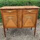 Marquetry and marble sideboard