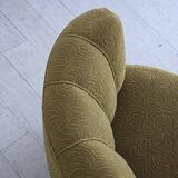 1960s, Danish 2-seater "Banana" sofa, furniture velour, beech wood.