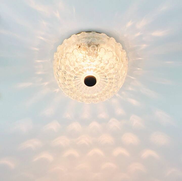 Mid-Century Bubble Glass Flush Mount/Ceiling Light from Limburg, Germany, 1960s
