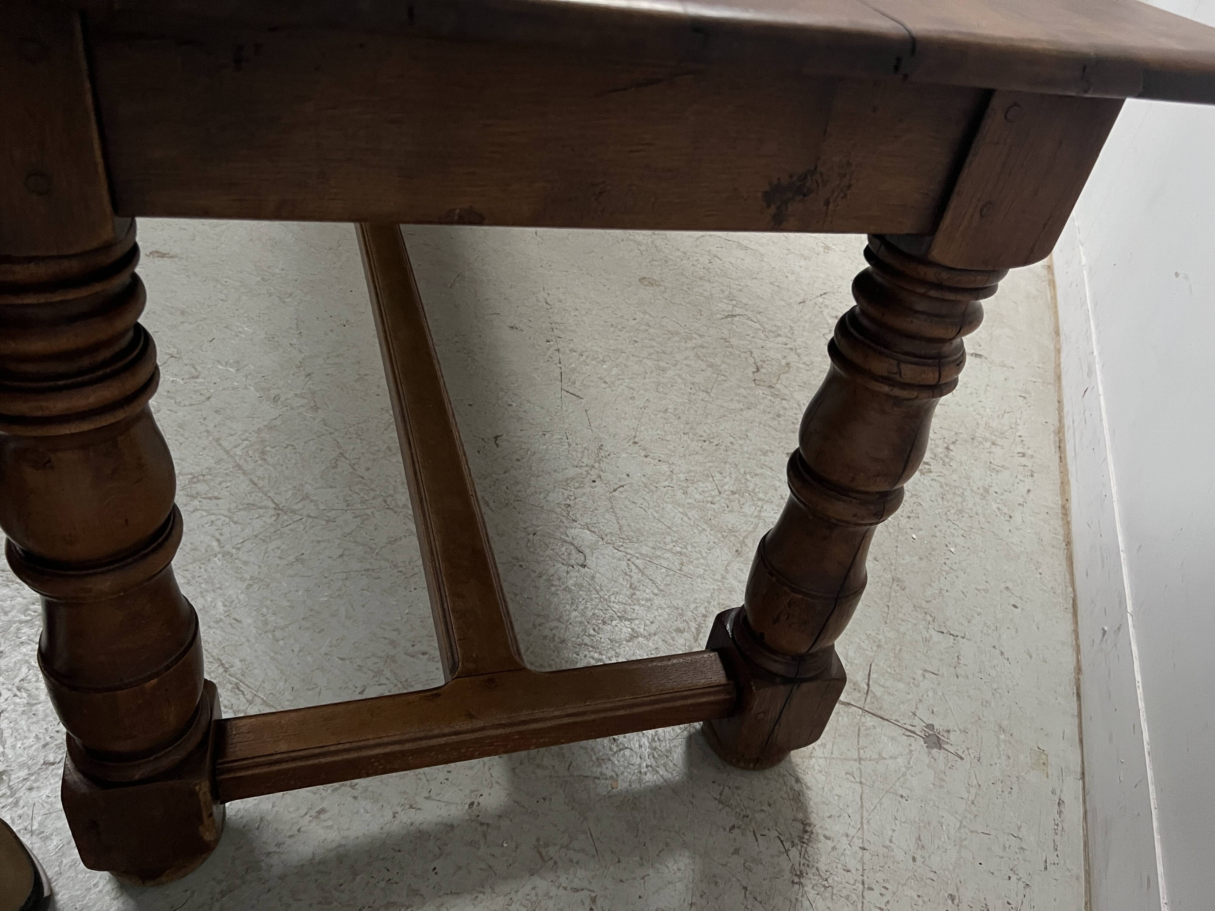 Large 19th Century Farmhouse Table in Solid Beech