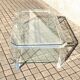 Table-basse en verre et plexiglas altuglas design David Lange 1980
