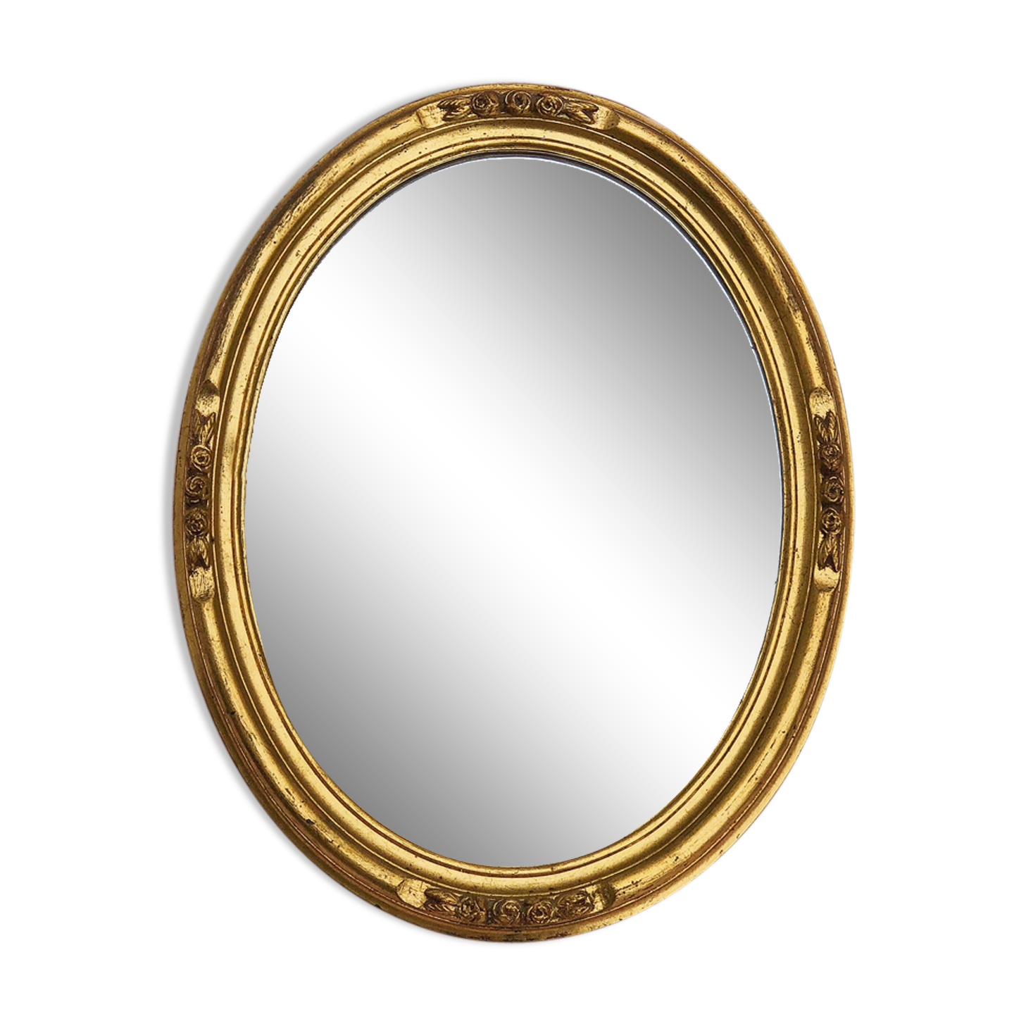 Golden wall medallion mirror 46cm