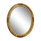 Golden wall medallion mirror 46cm