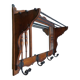 Coat rack with mirror