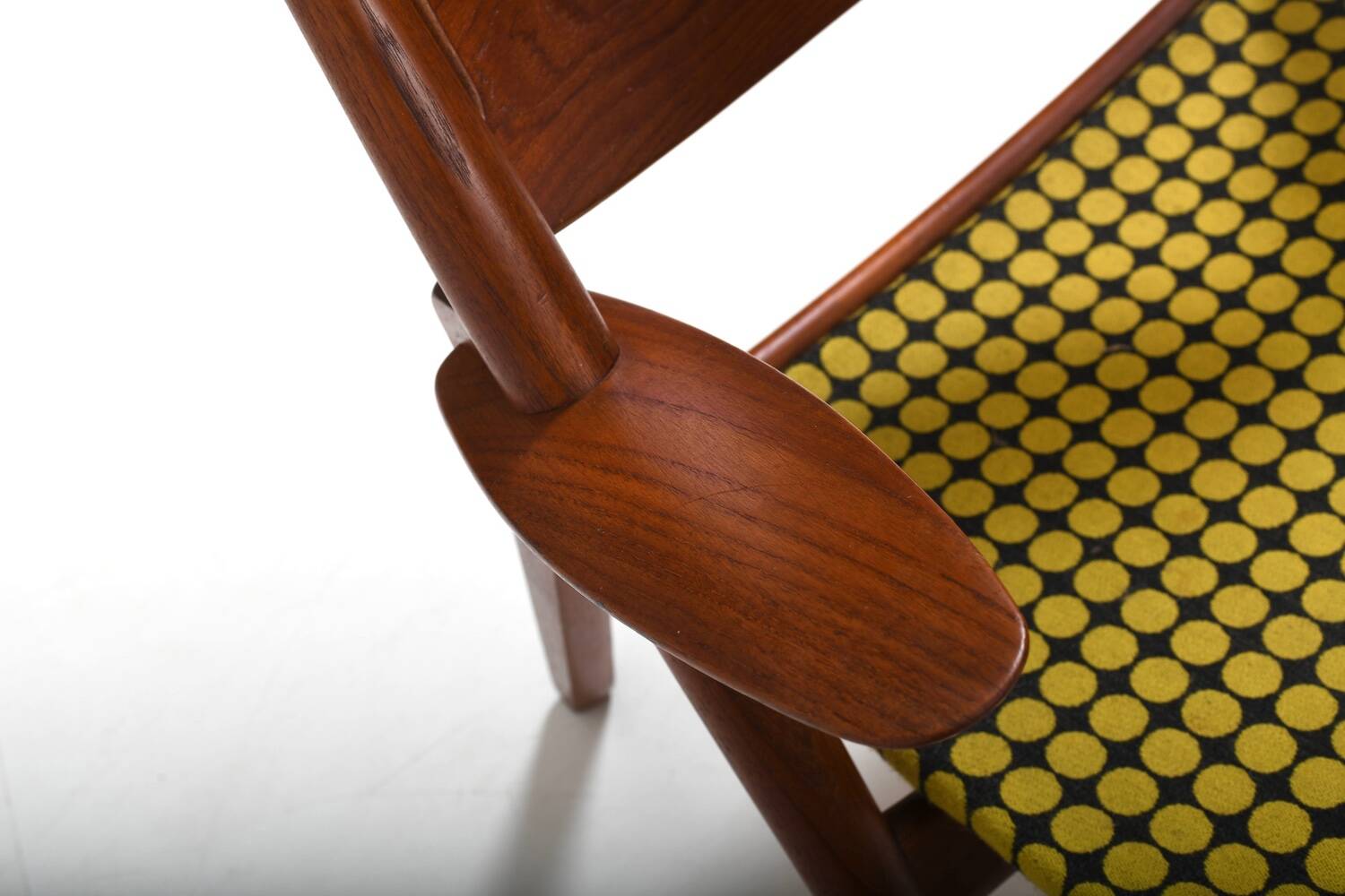 CH-28 Teak and Unika Vaev Easychair by Hans J. Wegner 1960s