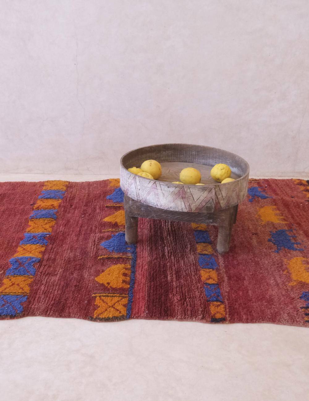 Brick Red Berber Rug - 153 x 107 cm