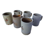 Pyrite stoneware mugs