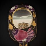 Vintage mirror Mithé Espelt ceramic