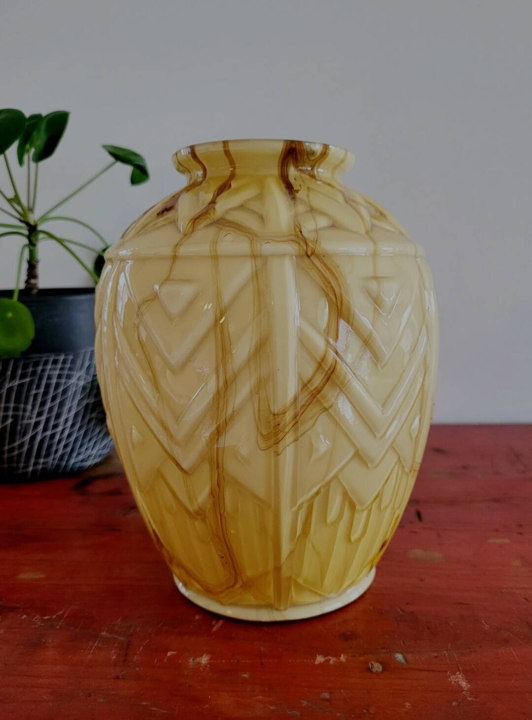 Vases en glaçure opaline Art déco Verreries de Scailmont Henri Heemskerk België