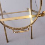 small Brass folding serving tray table 1970 France