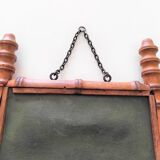 Former miroir says of barbier annee 30/50 bois style bambou true period 35x45cm