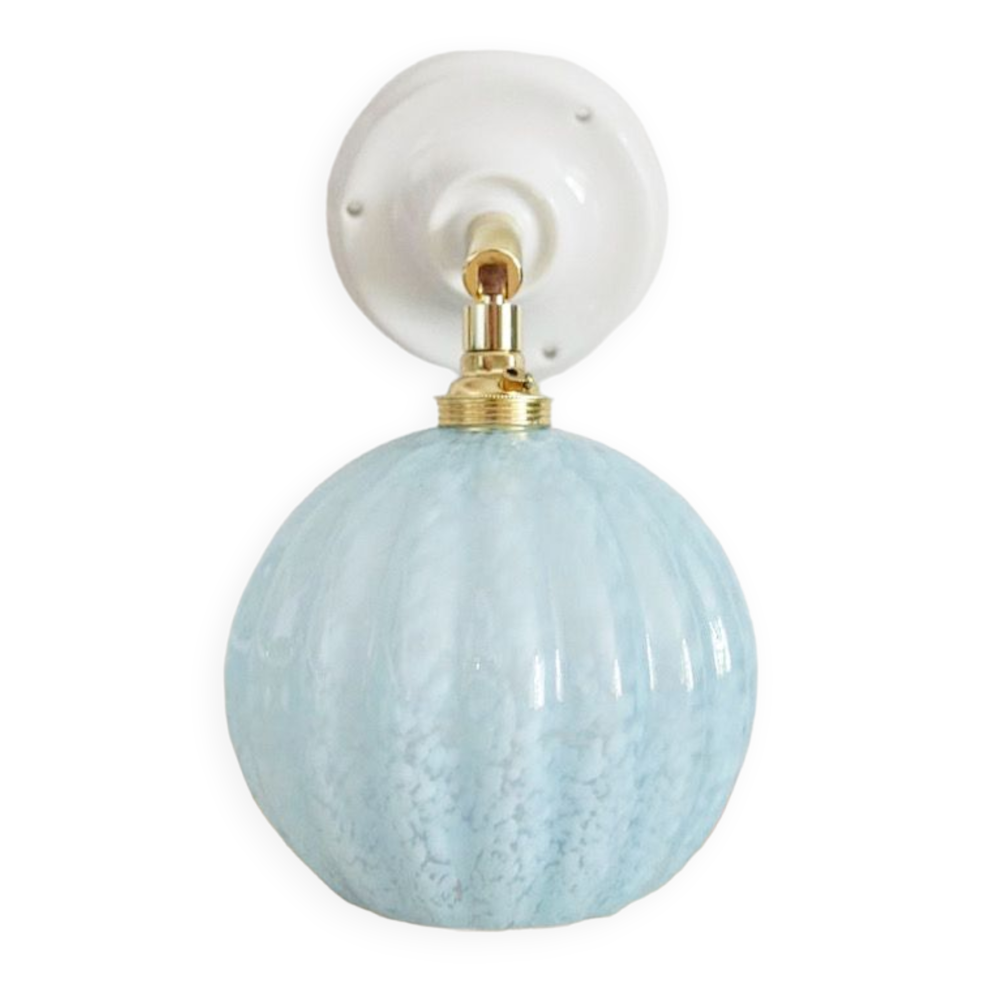 Blue Clichy glass wall light