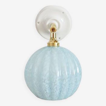 Blue Clichy glass wall lamp