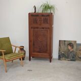 Antique wooden gramophone sideboard Art Deco France 1950