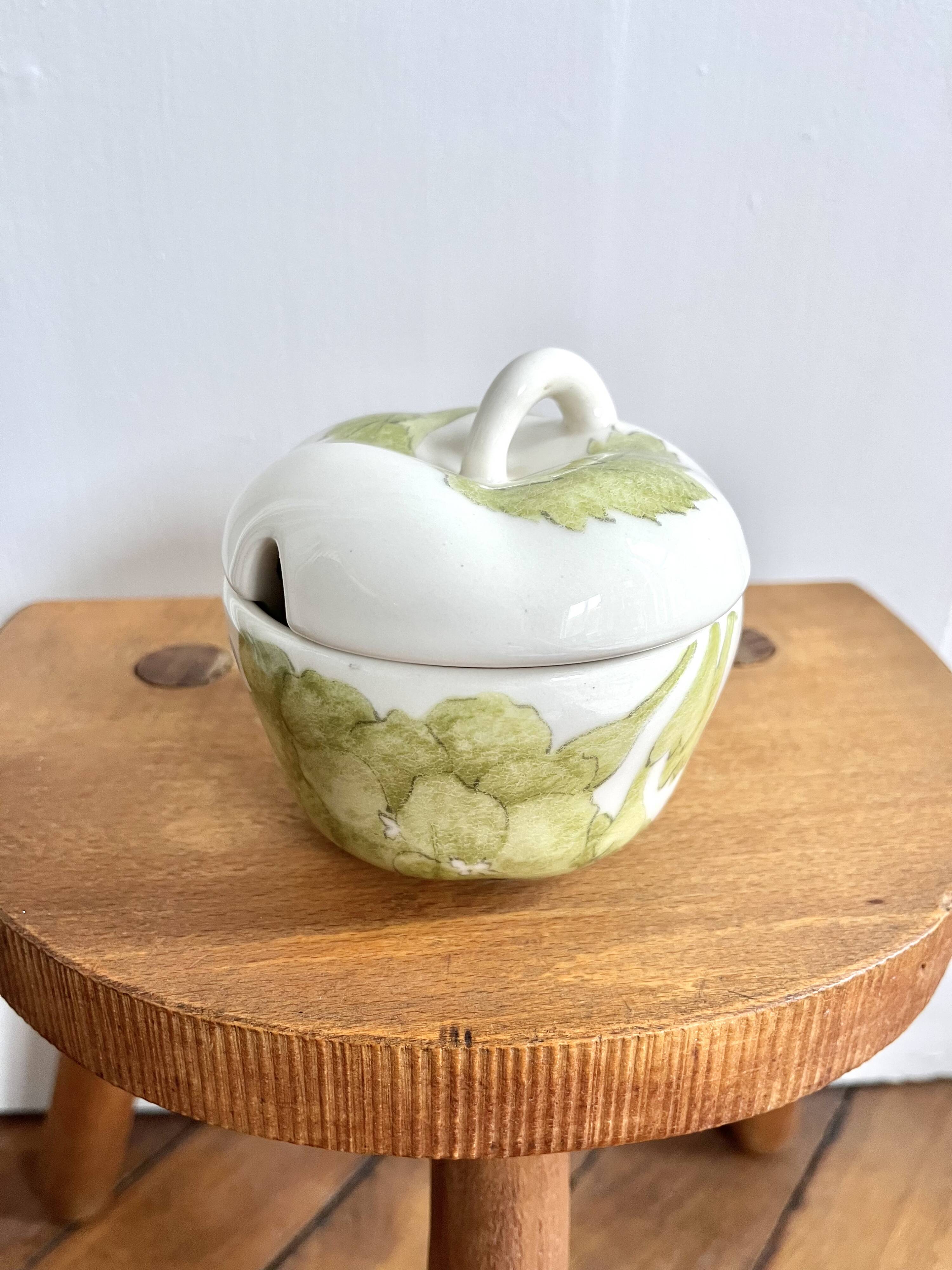 Sucrier confiturier forme pomme vintage