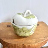 Vintage apple-shaped jam sugar bowl