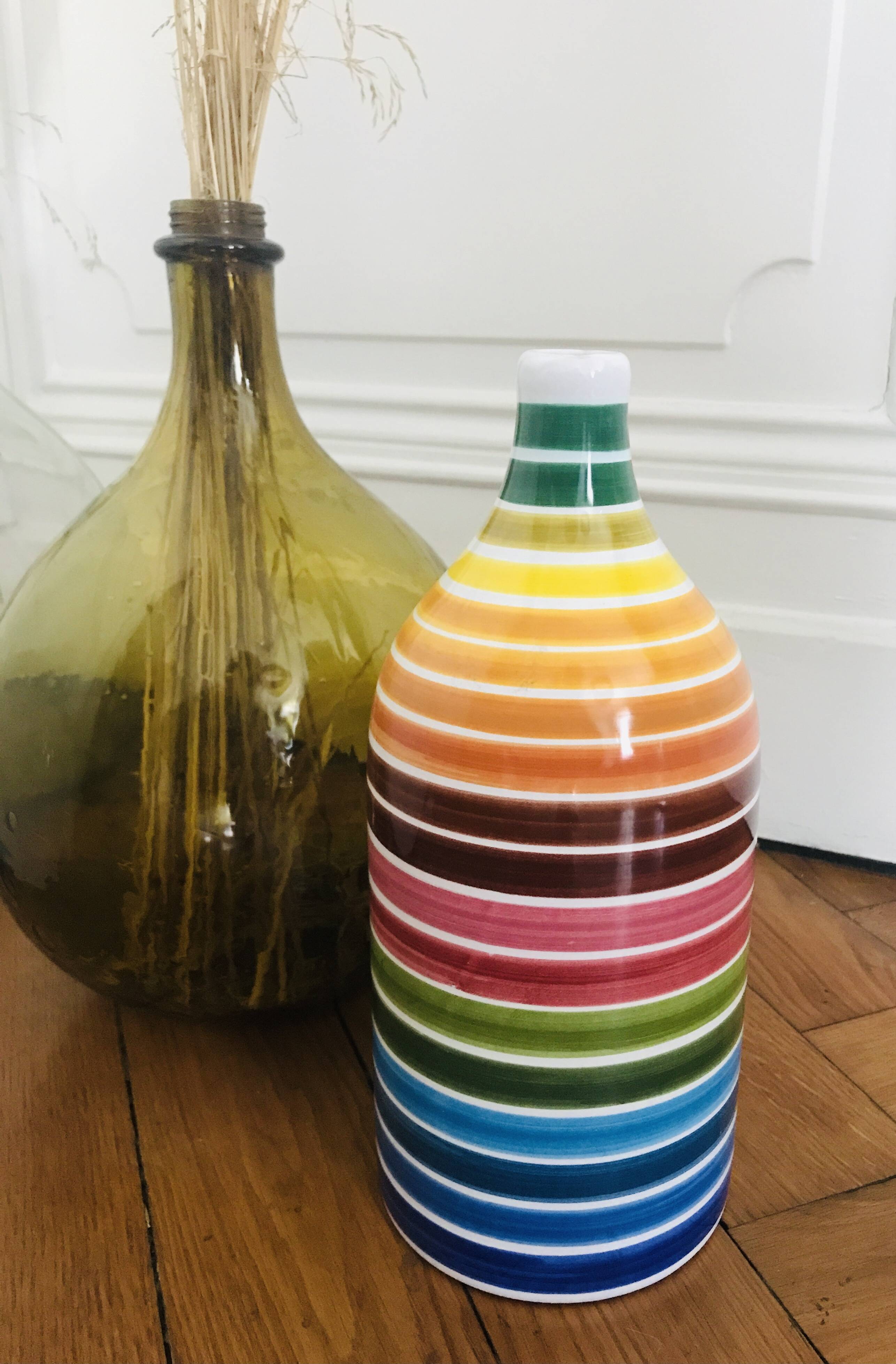 Rainbow terracotta bottle