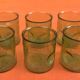 Années 1970 (lot 2) 6 verres à orangeade Verre bullé et coloré