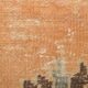 Tapis oriental vintage fait main orange pastel