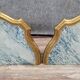Pair of Louis XV style wall consoles in gilded wood
