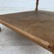 1970s, Scandinavian side table with drawers, solid oak wood, rattan.