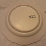 Plate faience henriot quimper model oq blue