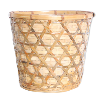 Wicker pot, vintage French