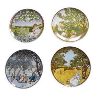 Plate 4 seasons Henrich Villeray Boch